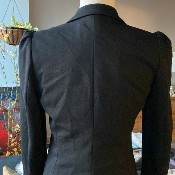 Elizabeth and James Fitted Structured blazer jacket with silk tie around waist - Picture 9 of 17